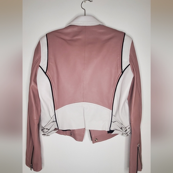 🔥Host Pick🔥NWT IRO women -size 42-leather moto Jacket-colorblock - Picture 2 of 15
